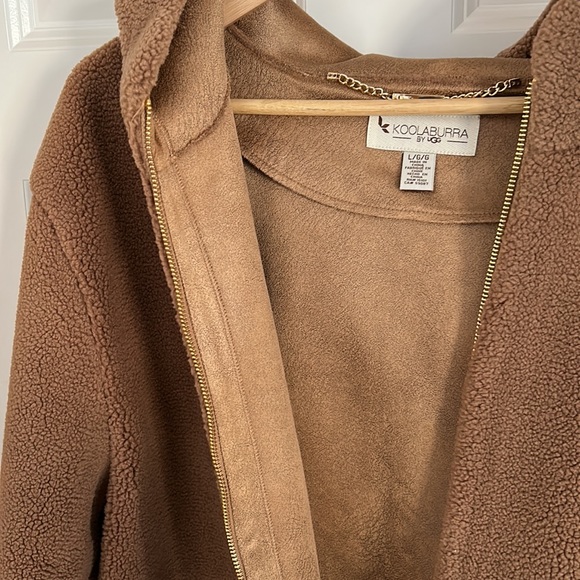 Koolaburra by Ugg Hooded full zip Coat with Faux Fur Trim Size L - Picture 7 of 8
